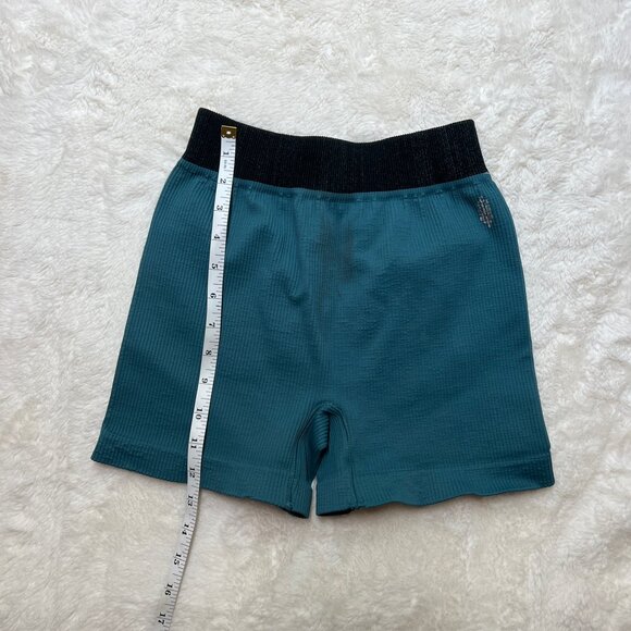 NWT FP Movement Ribbed Boxer Shorts Teal Hydro – Women’s M-L - Picture 8 of 9